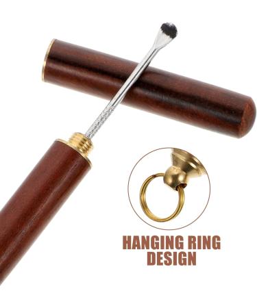 Healeved 2Pcs Wooden Ear Pick Set - Portable Ear Wax Removal Tools for Adults | Earpicks Keychain Ear Scoops Cleaners - Buy Online on GoSupps.com