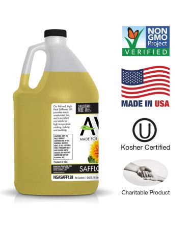 Naturally Processed AVO High Oleic Safflower Oil - NON-GMO, 1 Gallon - Buy Online on GoSupps.com