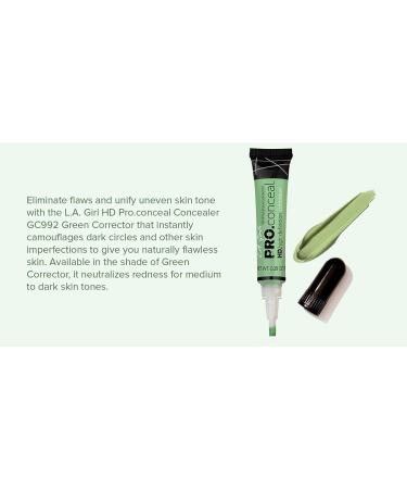 L.A. Girl Pro Conceal HD Concealer 0.25 oz 992 Green - Pack of 3 - Buy Online on GoSupps.com