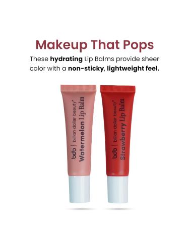 bdb Lip Balm: Berry and Vanilla - Tinted & Hydrating Sheer Color Non-Sticky 2-Pack - Buy Online on GoSupps.com
