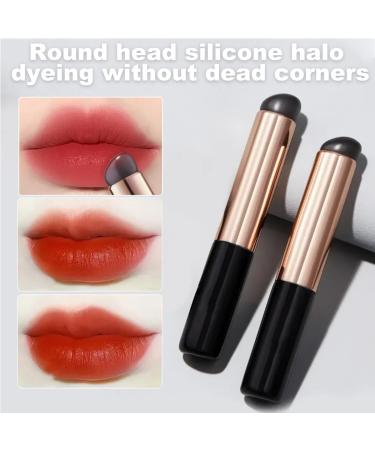 Portable Lip Brush Set - 2 Pcs Lipstick Applicator for Women & Girls | Makeup Brush Tools for Lip Gloss - Buy Online on GoSupps.com