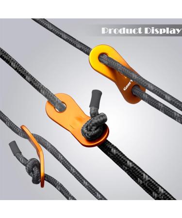 GEERTOP 6 Pack Reflective Guy Lines - Ultralight 4mm Tent Cords with Aluminum Adjuster Tensioner for Outdoor Camping and Hiking - Gray - Buy Online on GoSupps.com