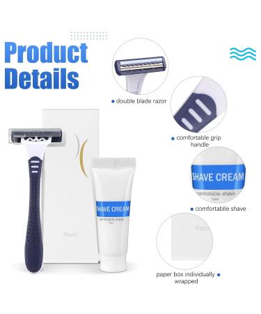 Bulk Hushee Shave Kit - 100 Pack Travel Shaving Cream & Disposable Razors for Hotels Camping & Shelters - Buy Online on GoSupps.com