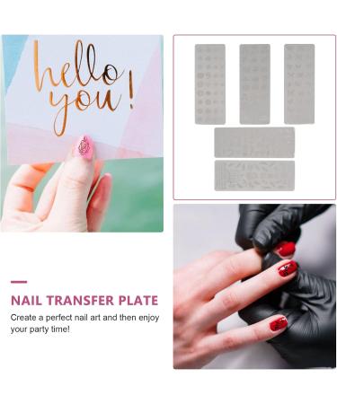 Lurrose Nail Stamp Plates - 5 Flower & Leaf Stencils for DIY Manicure Art | Perfect for Vacation & Festival | Tools for Women & Girls - Buy Online on GoSupps.com
