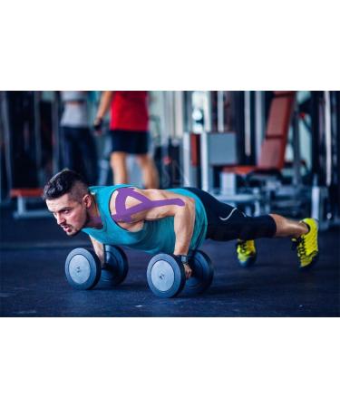 Kinesiology Tape - Pain Relief Adhesive - Best Therapeutic Muscle Support Aid - Sports Wrap - Water Resistant by seaNpem Camouflage Green + Blue + Pink QTY: 3 - Buy Online on GoSupps.com