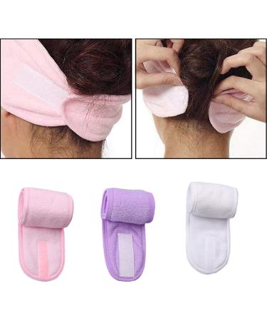 LHQYKHOZ 3-piece Velcro Hair Band Adjustable Makeup Hair Band Self-adhesive Yoga Hair Band Suitable for Beauty Sports Yoga Face Washing etc - Buy Online on GoSupps.com