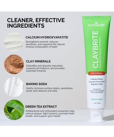 CLAYBRITE Toothpaste Original 4oz - Buy Online on GoSupps.com