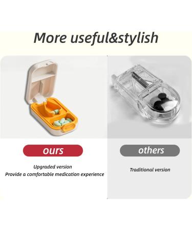 Travel Pill Cutter & Splitter for Small & Large Pills - Portable Vitamin Tablet Cutter (1-Pc A - Buy Online on GoSupps.com