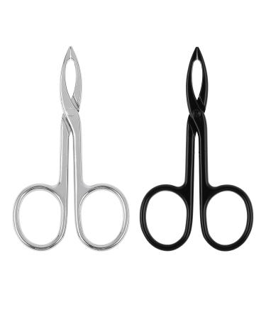 2 partial tweezers scissors scissors gimmick twice with flat pointed hair plaster straight lace scissor -shaped eyebrow tweezers for hairpin removering facial hair eyebrow care - Buy Online on GoSupps.com