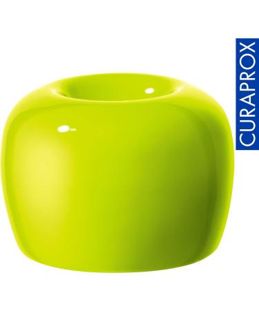 Curaprox Ceramic Toothbrush Holder - Green - Stylish & Durable Toothbrush Base for International Shipping - Buy Online on GoSupps.com