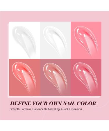 Saviland Poly Gel Nail Kit: 6 Colors with Nail Lamp, Tools & Slip Solution - DIY Manicure Starter Kit for Valentines Day - A-6 Colors Poly Nail Gel Kit Set 01 - Buy Online on GoSupps.com