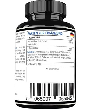 Fucoxanthin 50mg - Seaweed Extract for Healthy Weight Loss | 90 Vegan Capsules by Apollo's Hegemony - Natural Supplement - Buy Online on GoSupps.com