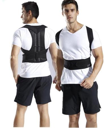 Posture Correction Belt Fitness Harness Adjustable Shoulder Strap Back Brace Clavicle Support Suitable for Male and Female Makes Exercise More Efficient (Color : Black Size : XXL) (Black Xx (Black Black Large - Buy Online on GoSupps.com