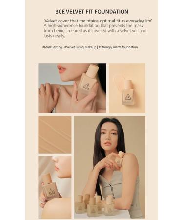 3CE Velvet Fit Foundation - Natural Medium | Buy Online - Buy Online on GoSupps.com