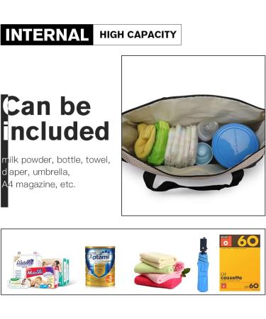 Miss Lulu 5er-Set Baby Wickeltasche - Mutter Windeltasche mit Wickelunterlage und Flaschenhalter - Buy Online on GoSupps.com