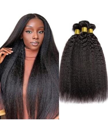 LVY Brazilian Human Hair 10A Grade 20 inch weave kinky straight brazilian kinky straight hair 20 inch double weft