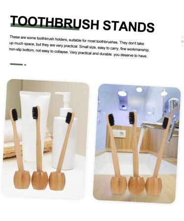Eco-Friendly Bamboo Toothbrush Holder & Rinse Cup - Healeeved 3ST Bathroom Organizer - Buy Online on GoSupps.com