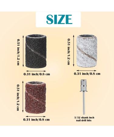 LICQIC 150Pcs Nail Sanding Bands 80#120#180# Grit 3 Colors with Nail Drill Bit - Manicure & Pedicure Care Tools - Buy Online on GoSupps.com