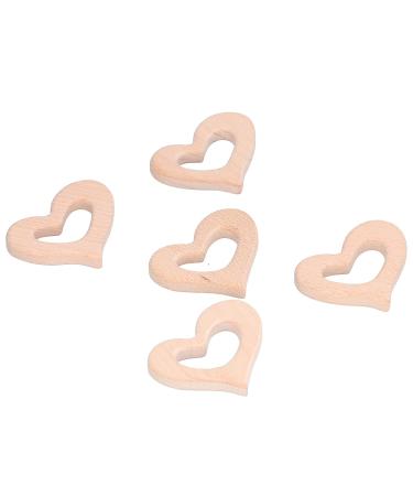 Buy 5pcs Heart Shaped Baby Teethers - DIY Polished Necklace Pendant Crafts for Teething Relief - Buy Online on GoSupps.com