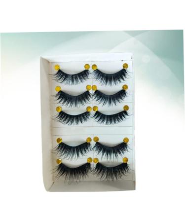 minkissy 5 Pairs False Eyelashes Magnetic Thick False Eyelashes Cross False Eyelashes False Lashes Pestanas Postizas Naturales Lashes Long Eyelashes Fluffy Cotton Thread 3D - Buy Online on GoSupps.com