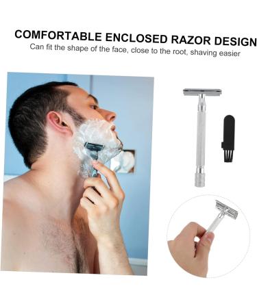 Merryhapy Rustproof Manual Razor for Men - Professional Double-Sided Straight Blade Beard Trimmer (1 Pack) - Buy Online on GoSupps.com