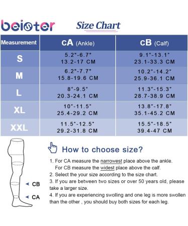 Beister Closed Toe Knee High Calf Compression Socks - Firm 20-30 mmHg Support for Varicose Veins, Edema, Flight, Pregnancy - Beige Medium - Pack of 1 - Buy Online on GoSupps.com