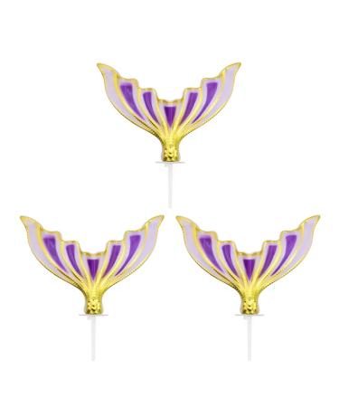 Tail Cake Muffin Cupcake Toppers For Themed Wedding Kids Birthday Party Cake Decorations Cake Decoration Purple