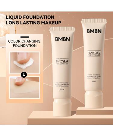 2 Pack Temperature Changing Liquid Foundation Full Coverage Matte Finish Long Lasting Oil-Free Lightweight Moisturizing Makeup Primer Concealer Mask - Buy Online on GoSupps.com