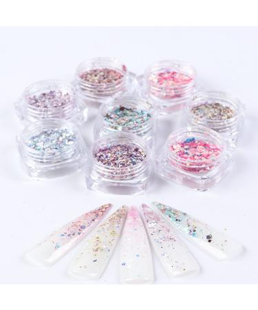 Shop GZMAYUEN Glitter for Nails - 8Pcs Sliver & Violet Nail Art Glitter Set | Pink Nail Glitter & Sequin Flakes for Stunning Nail Designs International Shipping Available - Buy Online on GoSupps.com