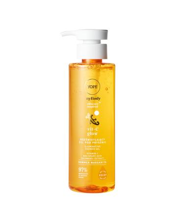 Yope YOPE Illuminating Shower Gel with Vitamin C Aha Acid Regenerated 97% Natural Ingredients Vegan Orange Peach Lemon Scent 300 ml