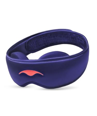 Manta Silk Sleep Mask - Luxury Silk Eye Mask with Pure Silk Eye Cups Gentle on Skin & Hair Breathable Sleep Mask withTapered Fit for Comfort Adjustable Head Strap True 100% Blackout Silk Eye Mask Purple
