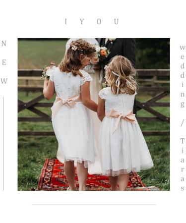 IYOU Princess Wedding Headband Crown Purple Flower Hair Bands Tiaras Crystal Bridal Hair Accessories for Girls - Buy Online on GoSupps.com