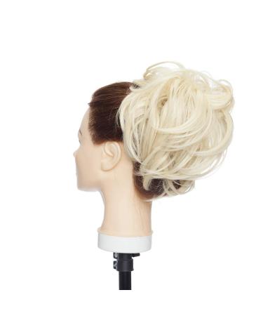 Updo Hair Extensions - Bleach Blonde Ponytail Tie & Dutt Hair Node | 80g for Elegant Styles - Buy Online on GoSupps.com