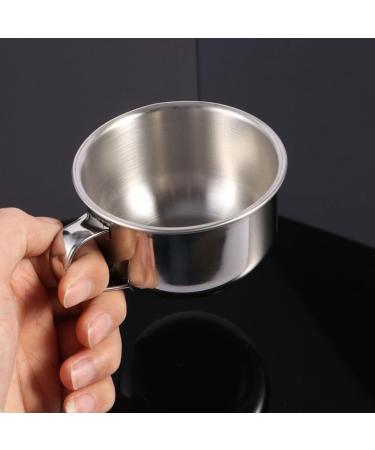 Fomiyes Stainless Steel Razor Cup Soap Lipstick Bag - Mini Shaving Shell for Men with Grip Foam Applicator & Brushes - Buy Online on GoSupps.com