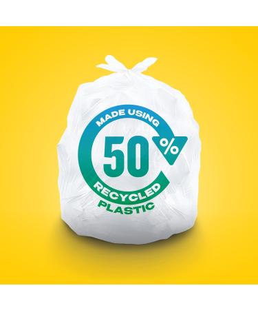 Glad White Garbage Bags - Small 25 Litres - Made using 50% Recycled Plastic 44 Trash Bags - Buy Online on GoSupps.com