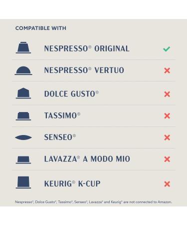 Amazon Ristretto Coffee Capsules - Nespresso Compatible 50 Count - 85% Arabica 15% Robusta - Rich Ristretto Flavor - Pack of 1 - Buy Online on GoSupps.com
