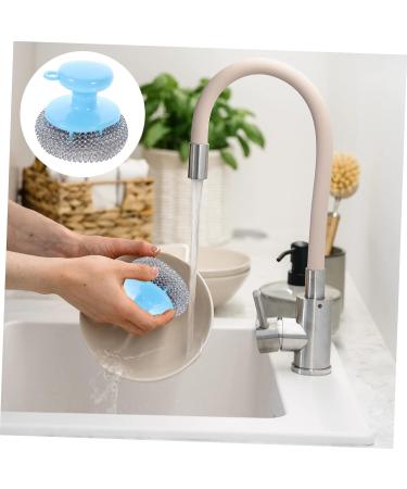 Solustre 20 Sets Wire Brush Handle Pot Scrubber & Grill Cleaner Tool - Heavy-Duty Metal Scraps Utensil Sponge for Effortless Cleaning - Buy Online on GoSupps.com