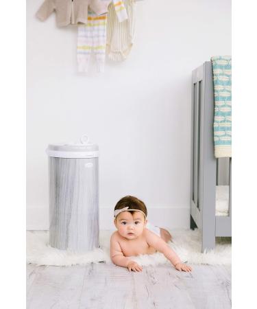 Ubbi Steel Diaper Pail - Award-Winning Odor Locking Design No Special Bag Required Woodgrain Finish | Must-Have for Baby Registry - Shop Internationally! - Buy Online on GoSupps.com