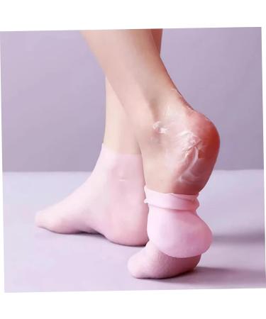 Moisturizing Gloves and Socks 4 Pairs Silicone Moisturizing Gloves & Socks Set Reusable Anti Slip Spa Socks and Gloves Hands Feet Care for Dry Hands Foot Rose&White - Buy Online on GoSupps.com