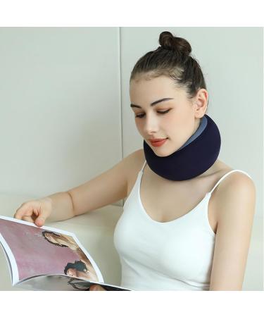 Soft Cervical Collar Neck Brace & Elastic Supports - Keep Vertebrae Stable Comfort Neck Support Soft Neck Support Relieves Pressure in Spine Neck Support Brace for Home Navy Blue - Buy Online on GoSupps.com