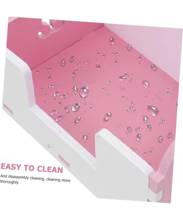 Kisangel 1pc Hamster Toilet Chinchilla Bath Hamster Pee Training Small Animal Bathtub Hamster Potty PVC 15x10cm Pink - Buy Online on GoSupps.com