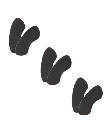 Foot Petals Fancy Feet Heel Cushions 3 Pair Black