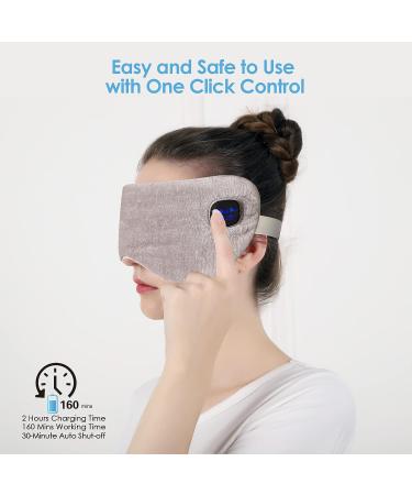 Heated Eye Mask - Deckpro Steam Warm Compress Therapy, USB Rechargeable, Adjustable Strap - Silk Travel Eye Mask for Dark Circles, Puffiness, and Fatigue - Gray - Buy Online on GoSupps.com