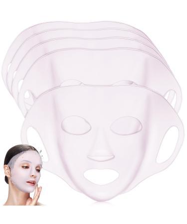 CLISPEED 5pi ces Masques Silicone R utilisables pour Visage avec Support et Protection Hydratante Fournitures de Salon