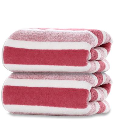SOFTBATFY Microfiber Bath Towel Sheets 2 Pack(35" x 70") Lightweight Absorbent Super Fluffy and Fast Drying Towel for Travel Vacation Fitness and Yoga (35" x 70" Pink) 35" x 70" Pink
