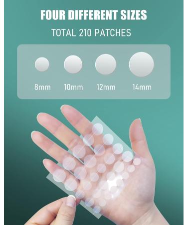 Jefusst Pimple Patch Set - 210 Hydrocolloid Acne Patches in 4 Sizes with Tea Tree & Calendula Oil - Vegan & Cruelty-Free - Buy Online on GoSupps.com