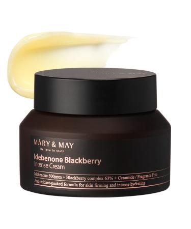 Mary&May Idebenone + Blackberry complex intensive total care cream  Facial Moisturizer Cream 2.46 Fl Oz / 70ml | Moisturizing Retention  Strengthening Skin Barrier and Tone  Hydrating and Elasticity | EWG Green