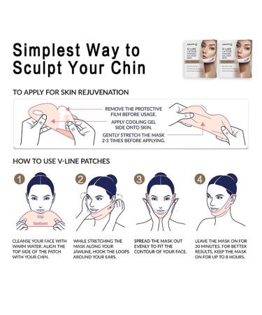 Double Chin Eliminator Hydrogel Masks - 5 Pack with Hyaluronic Acid & Aloe Vera for Anti-Aging & Face Tightening - Buy Online on GoSupps.com