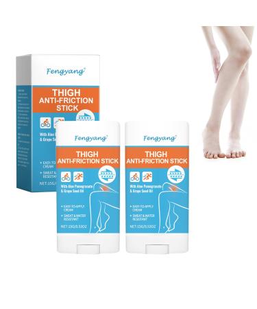 Fengyang Fengyang Set of 2 Anti-Chafing Sticks Anti-Chafing Stick Anti-Chafing Cream for Thighs Waterproof Thigh Chafing Prevention (Flat)