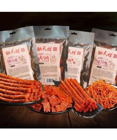 Spicy Gluten Latiao 101g/3.56oz/pack Nostalgia Spicy Strips super spicy spicy stick Chinese snack delicious Instant classic hot&spicy flavor snack Vegan Sweet Spicy Flavor (Spicy gluten 2 bags) Spicy gluten 2 bags - Buy Online on GoSupps.com